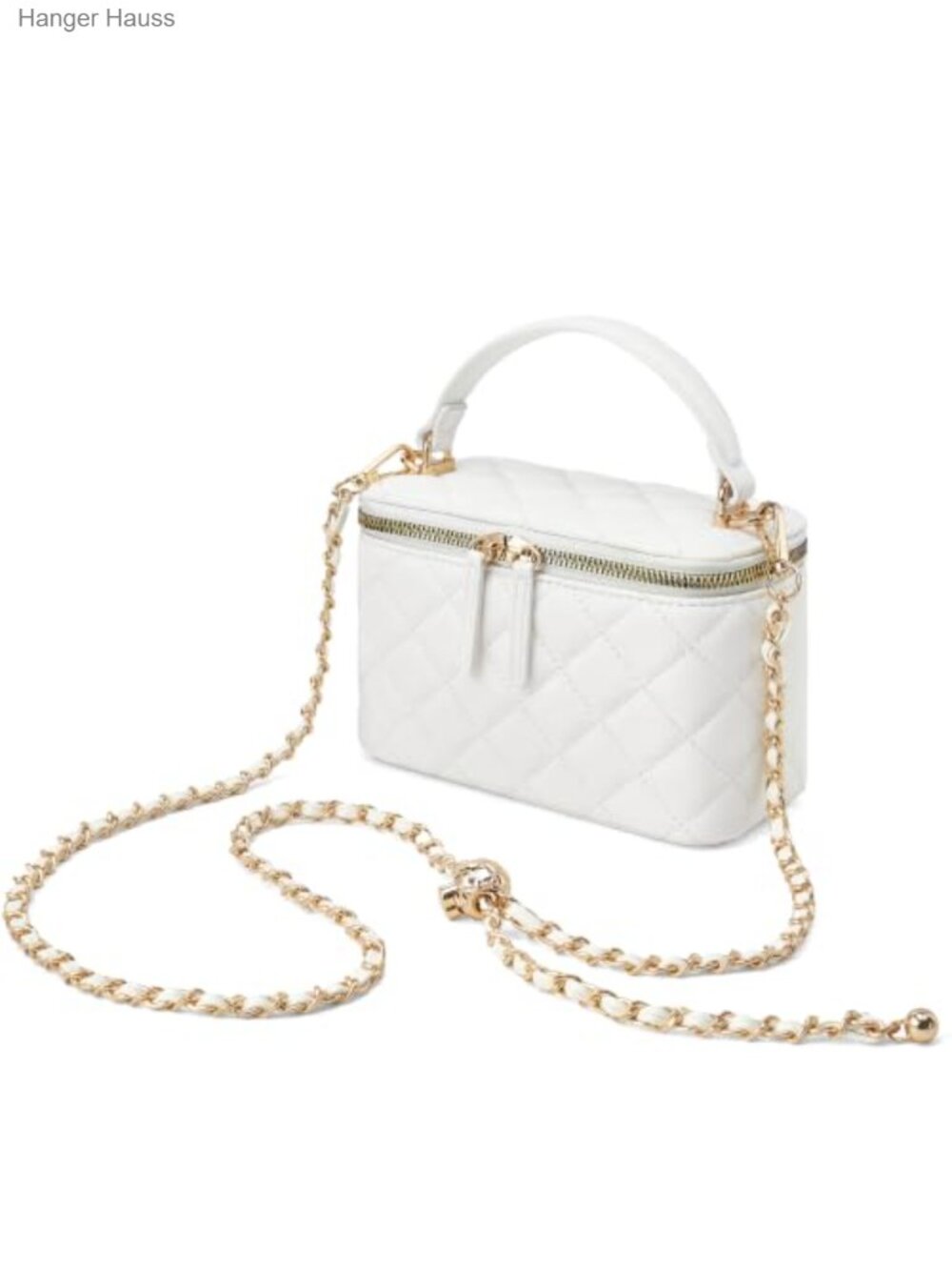Quilted Box Crossbody Purse Vegan Leather Top Handle Bag